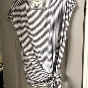 Striped tie-up top